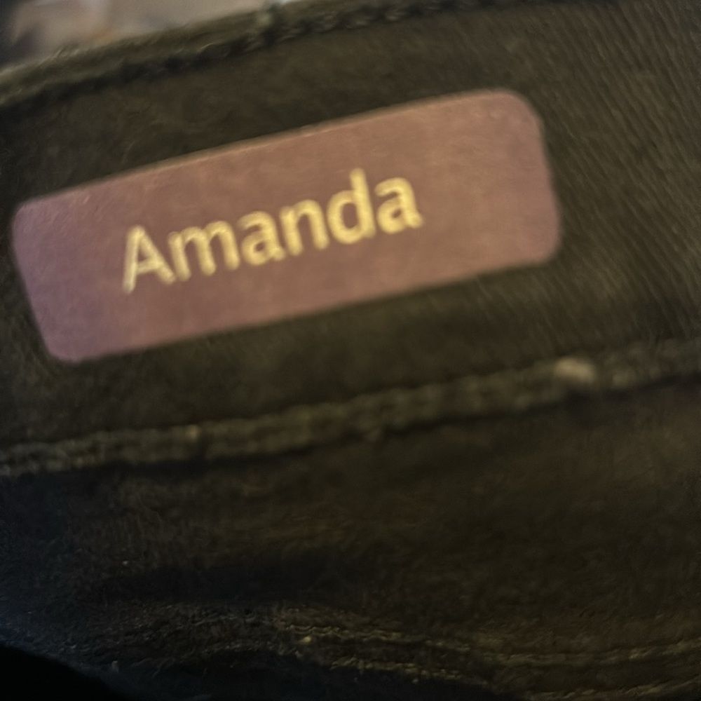 Gloria Vanderbilt Amanda Straight Leg Black Jeans Size 16 Short - Picture 5 of 5
